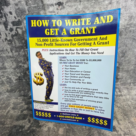 Matthew Lesko Other - How To Write And Get A Grant Matthew Lesko OS 2001 Reference Book